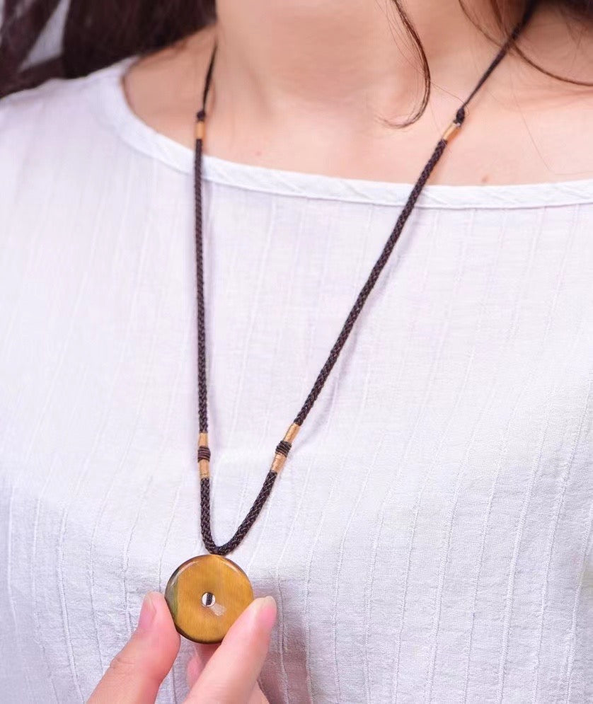 Tiger's Eye Peace Buckle Pendant