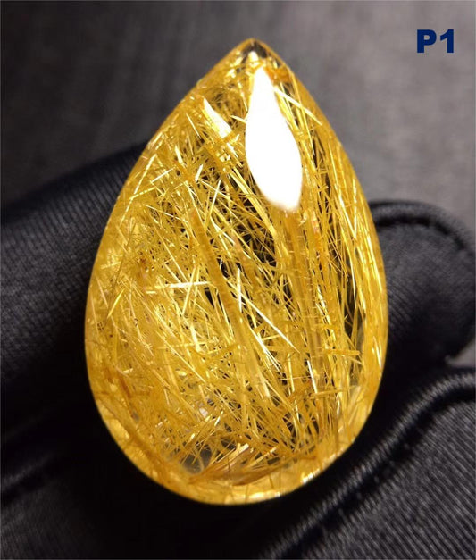 Gold Rutilated Quartz Pendant